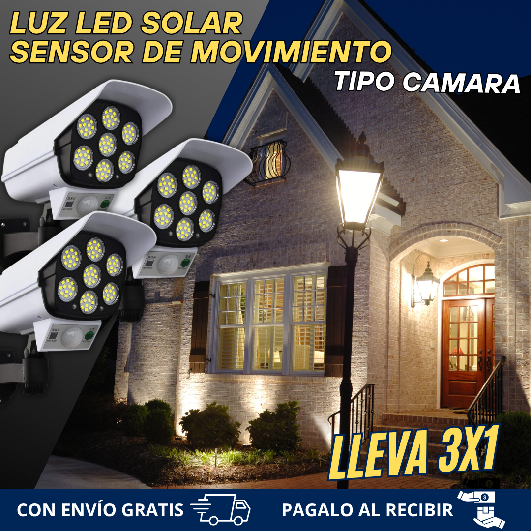 Pack Led Solar Camara 3X1